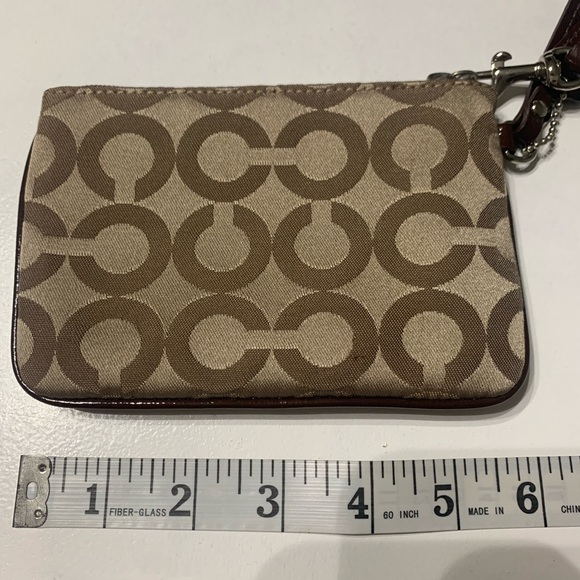 Coach Beige Monogram Wristlet - Picture 8 of 12